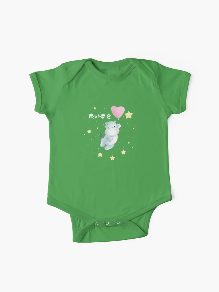 Good Night Kanji Hippo Baby One-Piece for Sale by Christopher Taylor