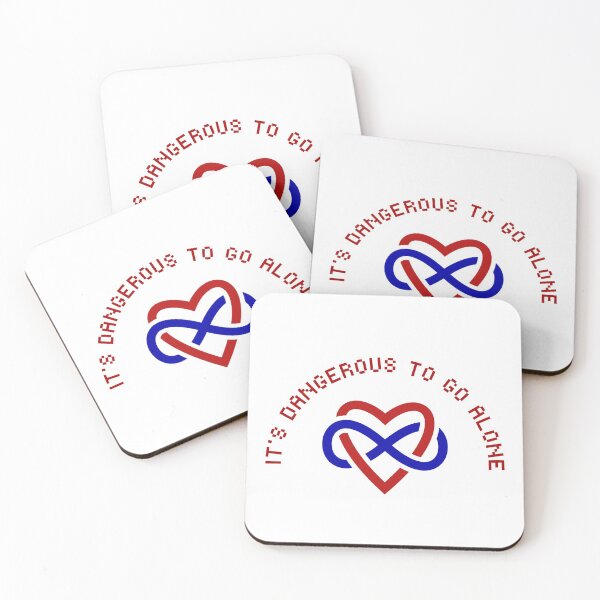 Item preview, Dangerous to go alone take polyamory designed and sold by SmutButtons.