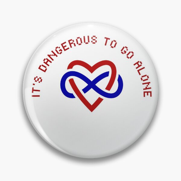 Item preview, Dangerous to go alone take polyamory designed and sold by SmutButtons.