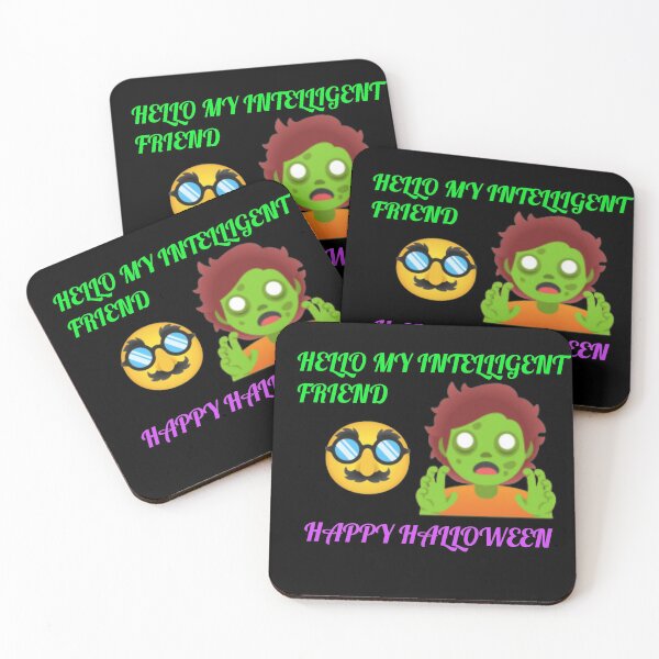 Artikelvorschau, HALLO MEINE INTELLIGENTEN FREUNDE HAPPY HALLOWEEN entworfen und verkauft von WaliShah.