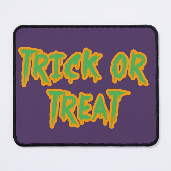 Aperçu de l'œuvre Trick or Treat Halloween Orange Vert Texte créée et vendue par SYNTASTIC.