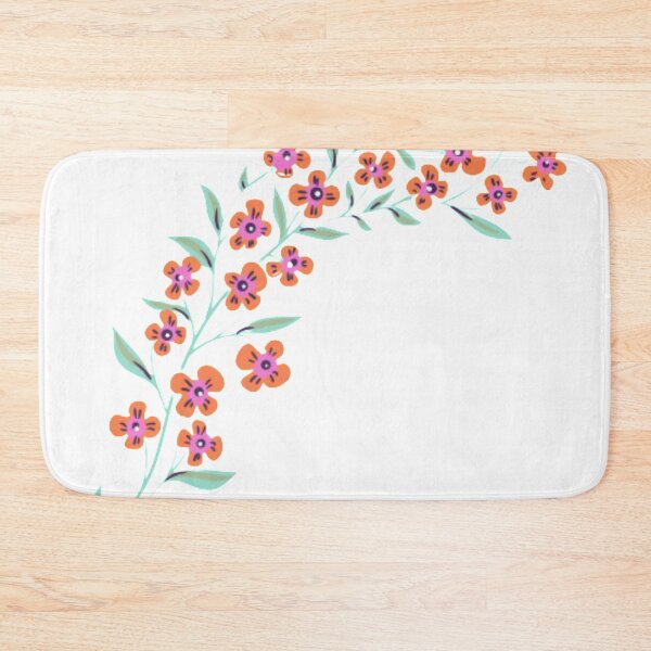 Item preview, String of Pretty Orange and Pink Flowers  designed and sold by Twittlefish.