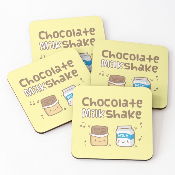 Item preview, Cute Chocolate and Milk Shake Pun Doodle designed and sold by rustydoodle.
