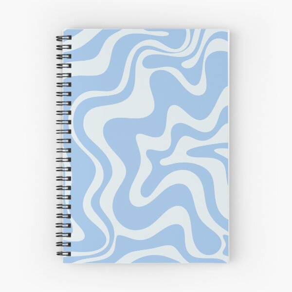 Item preview, Retro Liquid Swirl Abstract Pattern in Pastel Powder Blue  designed and sold by kierkegaard.