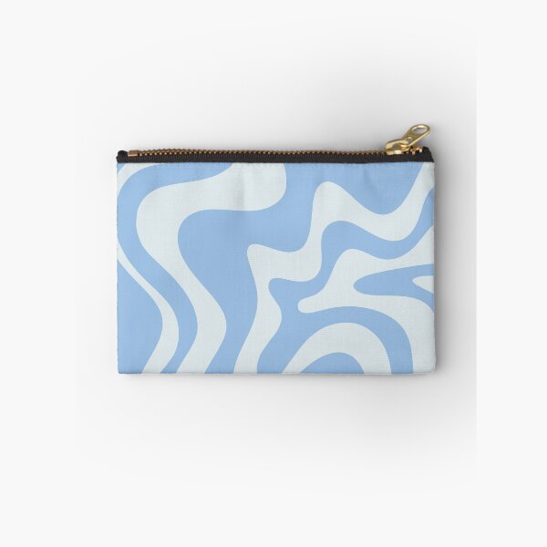 Item preview, Retro Liquid Swirl Abstract Pattern in Pastel Powder Blue  designed and sold by kierkegaard.