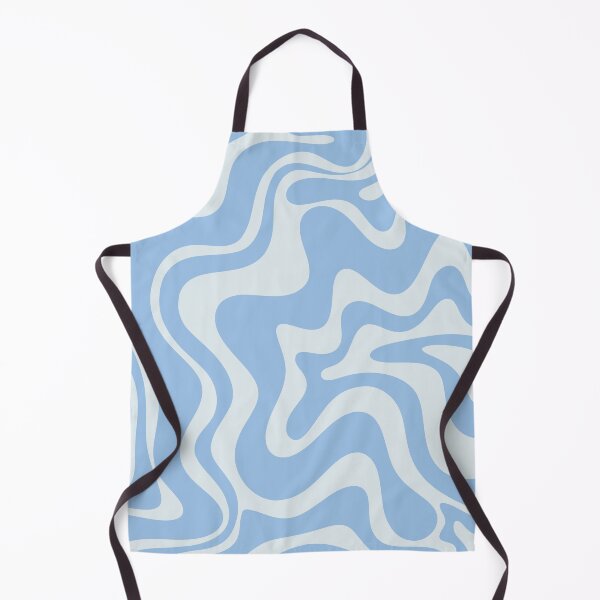 Item preview, Retro Liquid Swirl Abstract Pattern in Pastel Powder Blue  designed and sold by kierkegaard.
