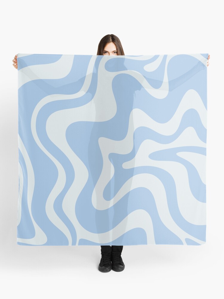 Retro Liquid Swirl Abstract Pattern in Pastel Powder Blue  Mouse Pad for  Sale by kierkegaard