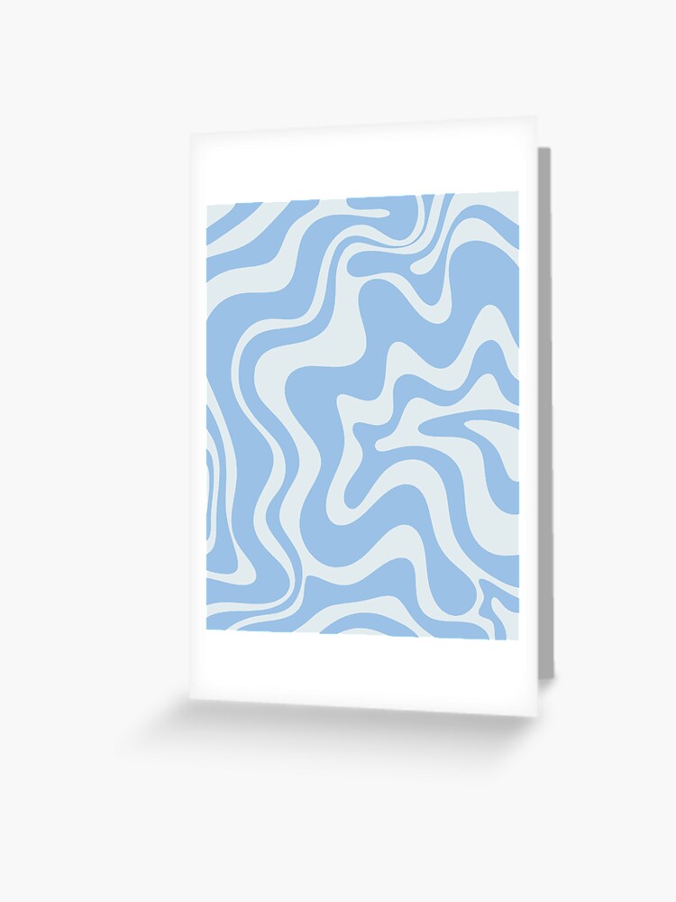 Retro Liquid Swirl Abstract Pattern in Pastel Powder Blue  Mouse Pad for  Sale by kierkegaard