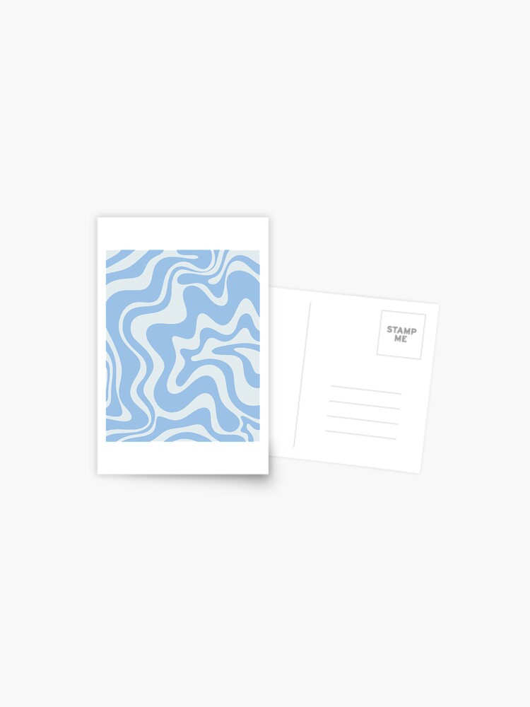 Retro Liquid Swirl Abstract Pattern in Pastel Powder Blue  Mouse Pad for  Sale by kierkegaard