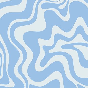 Artwork thumbnail, Retro Liquid Swirl Abstract Pattern in Pastel Powder Blue by kierkegaard