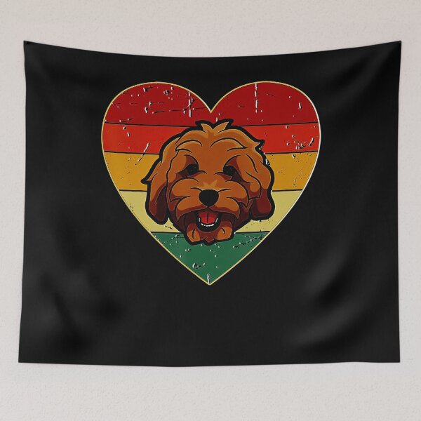 Item preview, Vintage Heart Golden Doodle Men Women Retro Doodle Dog designed and sold by BegayStore.