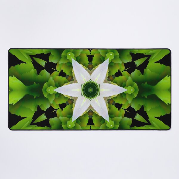 Item preview, star flower mandala in green designed and sold by haroulita.