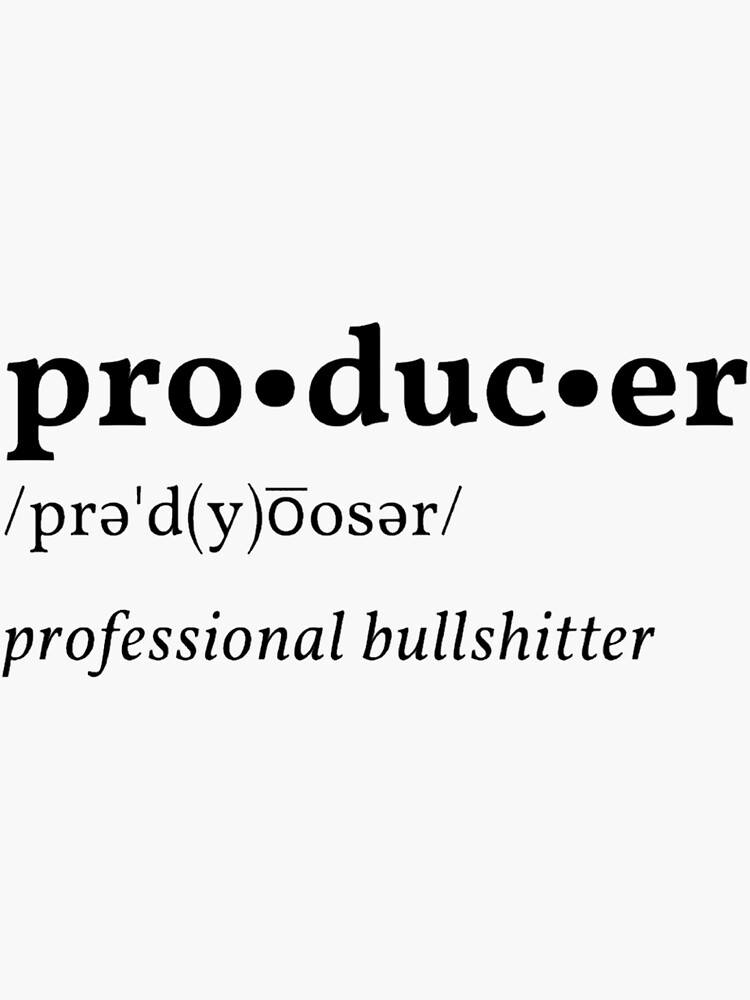 "Film Producer Definition" Sticker by DarkIdeas1 Redbubble