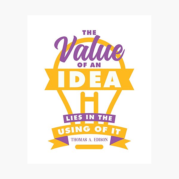 Item preview, Value of Idea Quotes designed and sold by garmentoffaith.