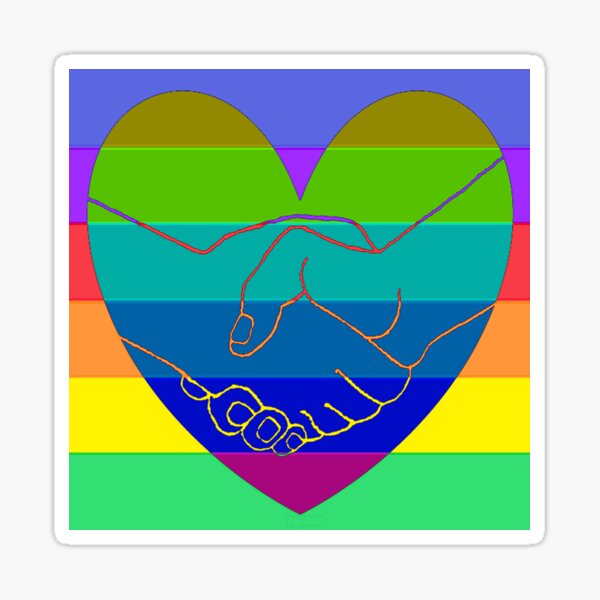 Item preview, Rainbow Handshake by IdeaJones designed and sold by IdeaJones.