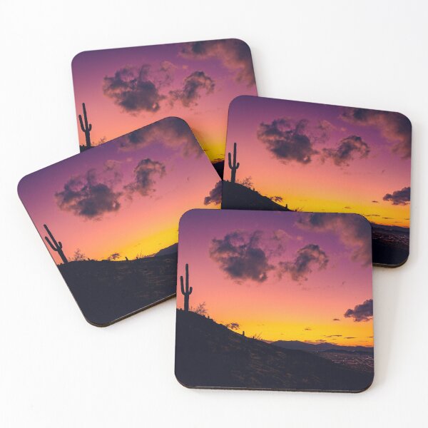 Item preview, saguaros cactus in Sunset bluesky designed and sold by Unicorny-Design.