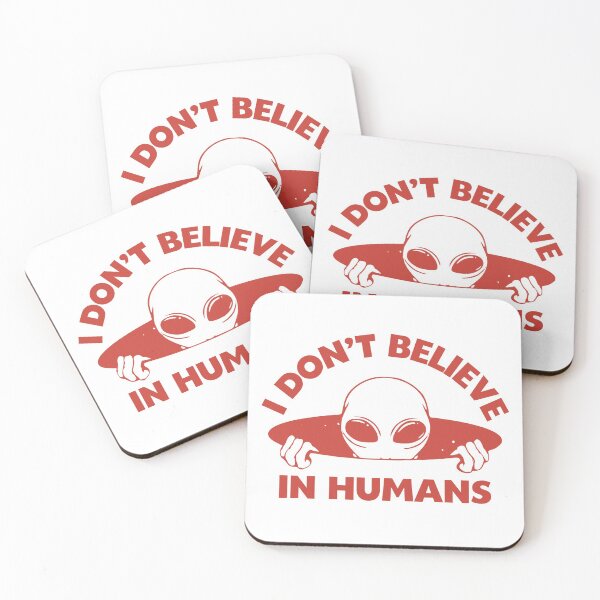 Item preview, I Dont Believe In Humans, Alien, Red designed and sold by anghelapparel.