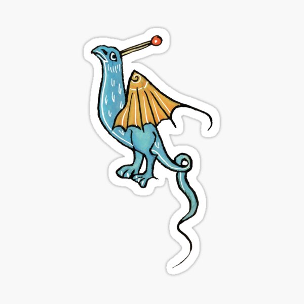 Vista previa del artículo con la obra «Monstruo medieval: adorable pájaro-dragón», diseñado y vendido por ebrawne.