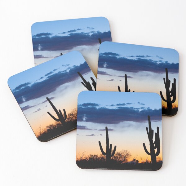 Item preview, saguaros cactus in Sunset bluesky designed and sold by Unicorny-Design.