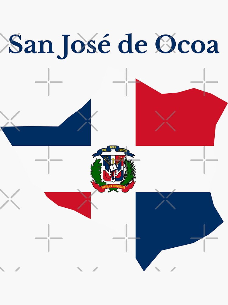 "San Jose de Ocoa Province Map Design, Dominican Republic." Sticker for
