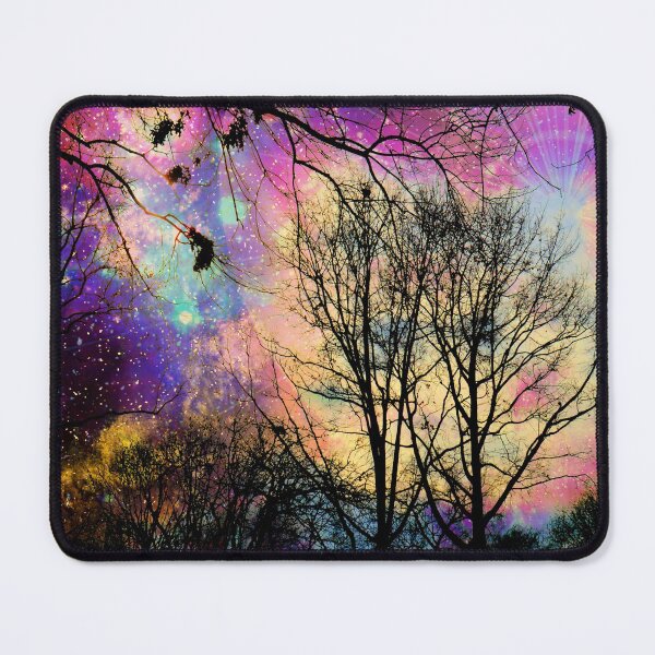 Item preview, pink nebula fantasy forest designed and sold by haroulita.