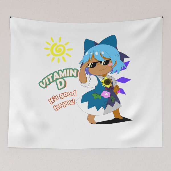 Item preview, Cirno sunbathing designed and sold by SmallsLaura.