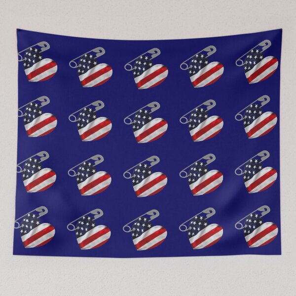 Item preview, American Flag Safety Pin designed and sold by umeimages.