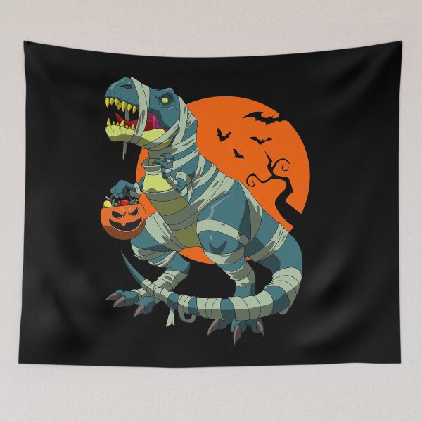 Item preview, Halloween Dinosaur T Rex Mummy Pumpkin designed and sold by thegreatunfound.