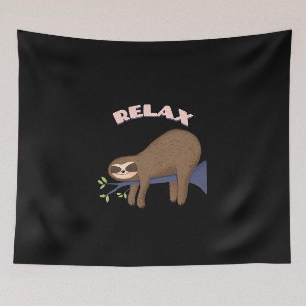Item preview, Relax sloth tee design designed and sold by lach3.