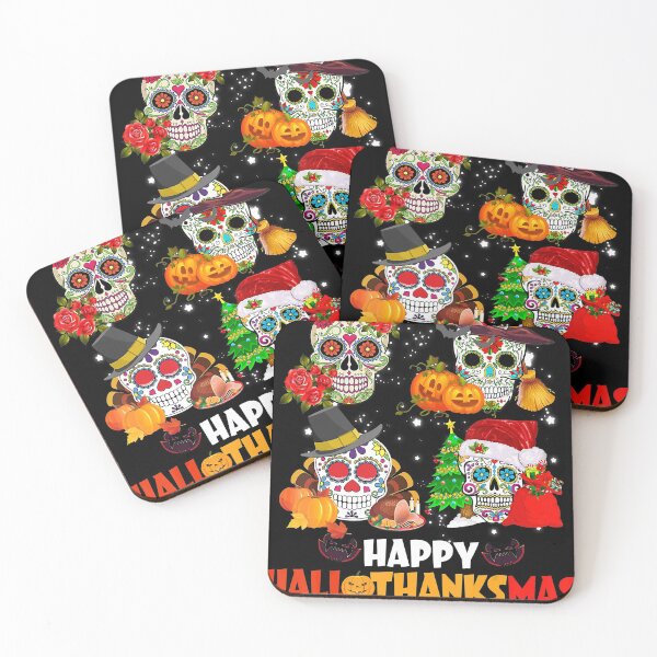 Item preview, Sugar Skull Hallothanksmas Halloween Thanksgiving Xmas designed and sold by MichaelAgree.