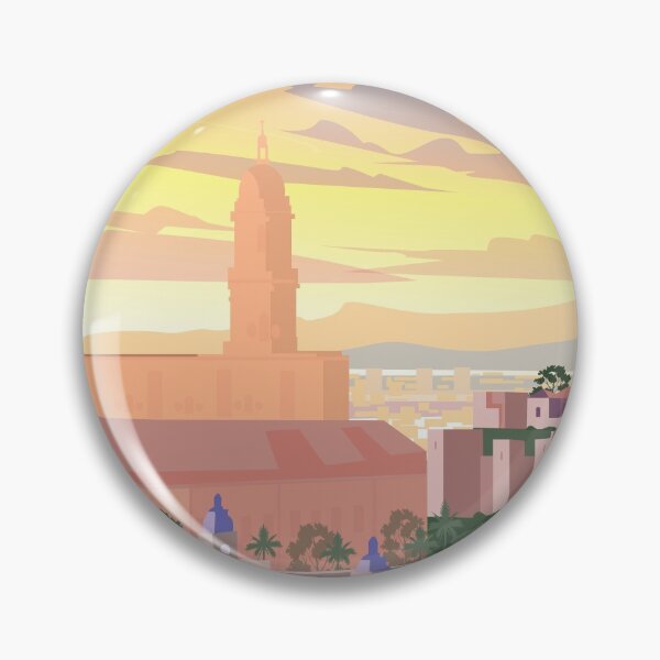 Item preview, Malaga Spain vintage travel poster designed and sold by Arctic frame studio.