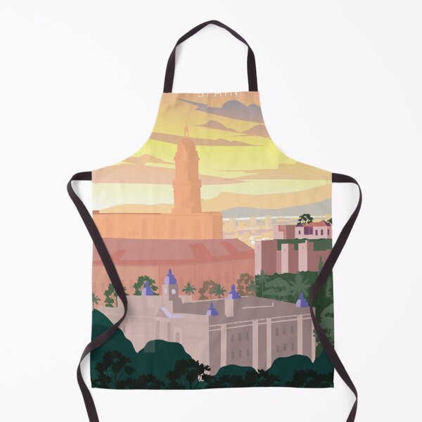 Item preview, Malaga Spain vintage travel poster designed and sold by Arctic frame studio.