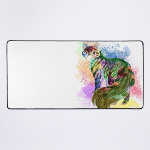 Item preview, Watercolour splash fluffy tabbycat designed and sold by Kristoffersson.