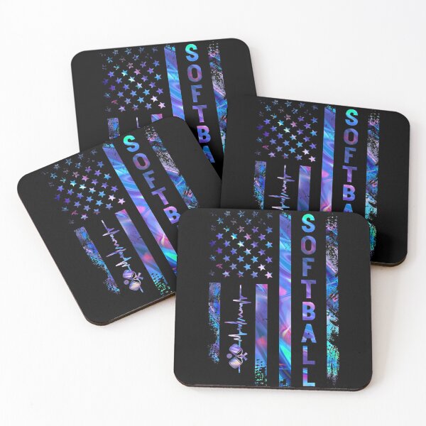 Item preview, Softball American Flag Color designed and sold by Landesign.