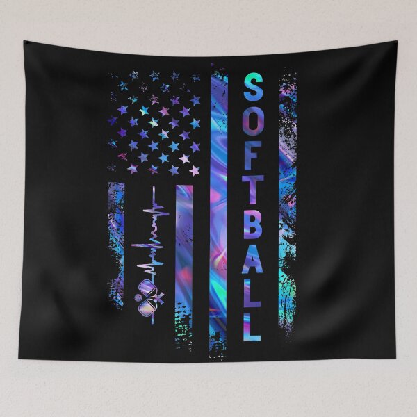 Item preview, Softball American Flag Color designed and sold by Landesign.