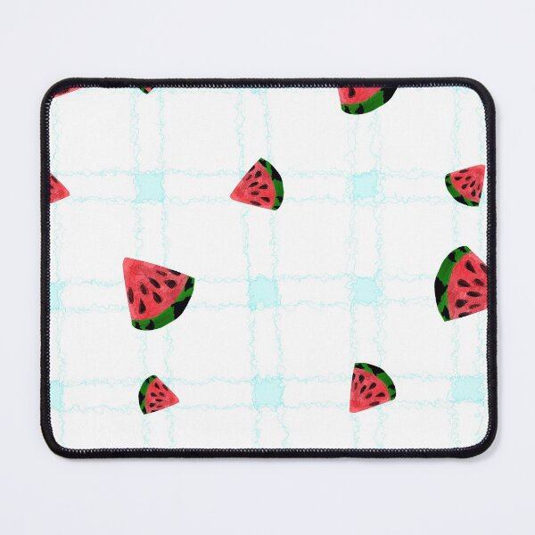 Item preview, Watermelon light blue checkered pattern designed and sold by Kristoffersson.