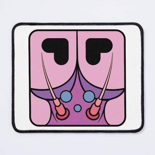 Item preview, Mayfly cartoon head square (Pink and Lilac)  designed and sold by TiffanyYau.