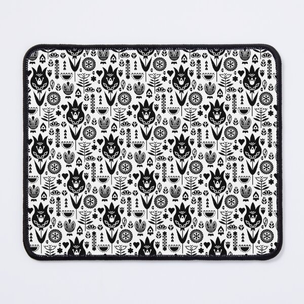 Item preview, black white minimal flower pattern designed and sold by haroulita.