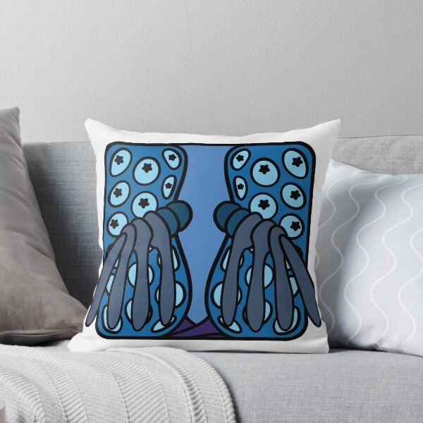 Item preview, Strepsiptera cartoon head square (blue)  designed and sold by TiffanyYau.