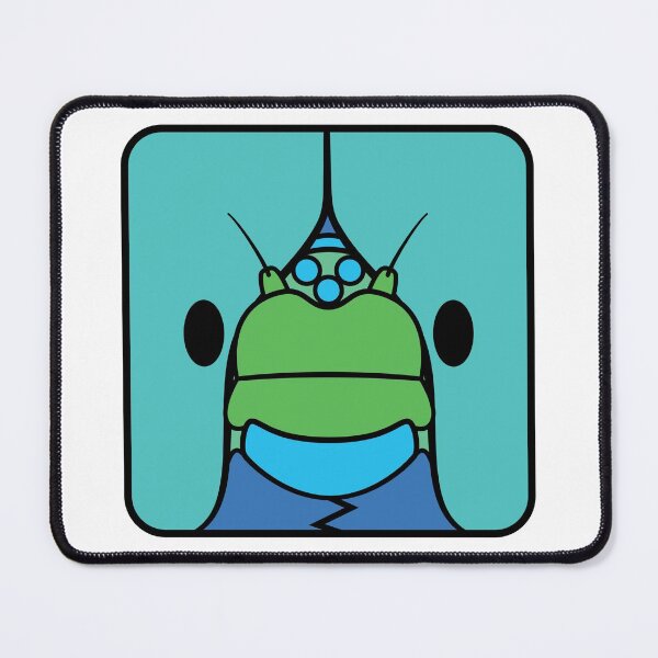Item preview, Dragonfly cartoon head square (blue)  designed and sold by TiffanyYau.