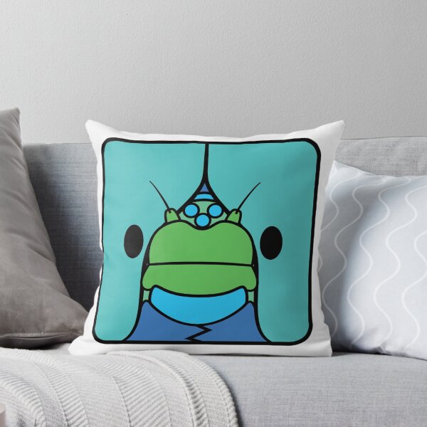 Item preview, Dragonfly cartoon head square (blue)  designed and sold by TiffanyYau.