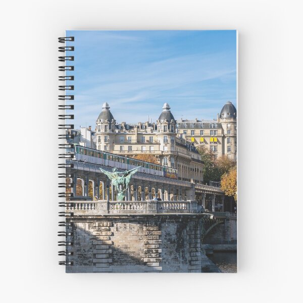 Item preview, Metro with graffiti on Bir-Hakeim bridge in Autumn - Paris designed and sold by Ulysse Pixel.