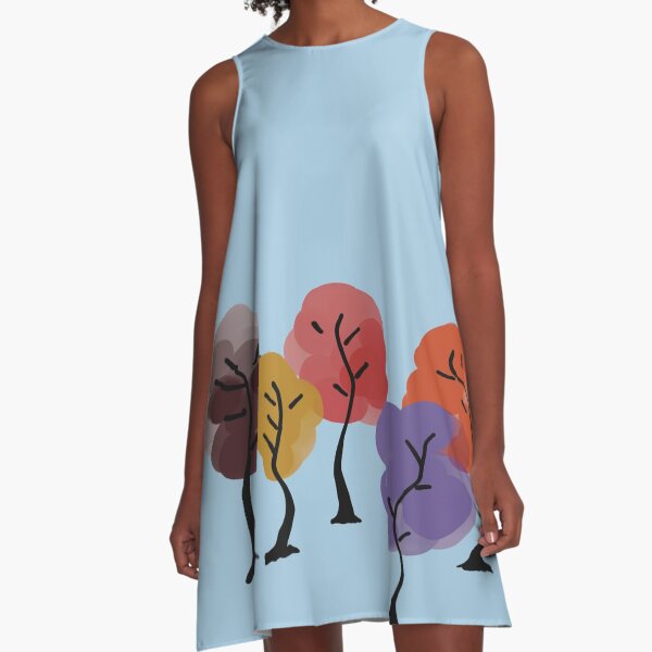 Autumn trees A-Line Dress
