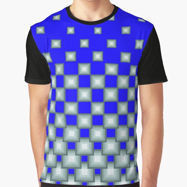 T Shirt Sublimation Design  Square Plaid Border Red Blue