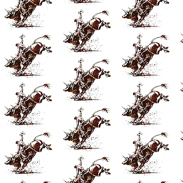 Artwork thumbnail, Bull Riding Cowboy Backpack  by ribbitcookie