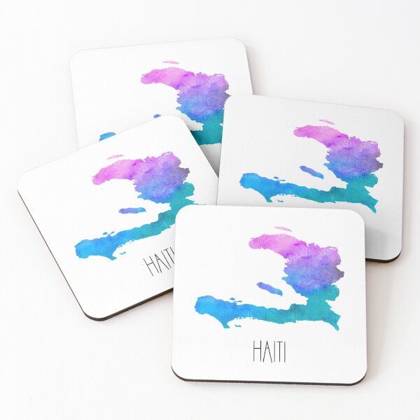 Item preview, Haiti Watercolor Map - Haitian designed and sold by MountainD.