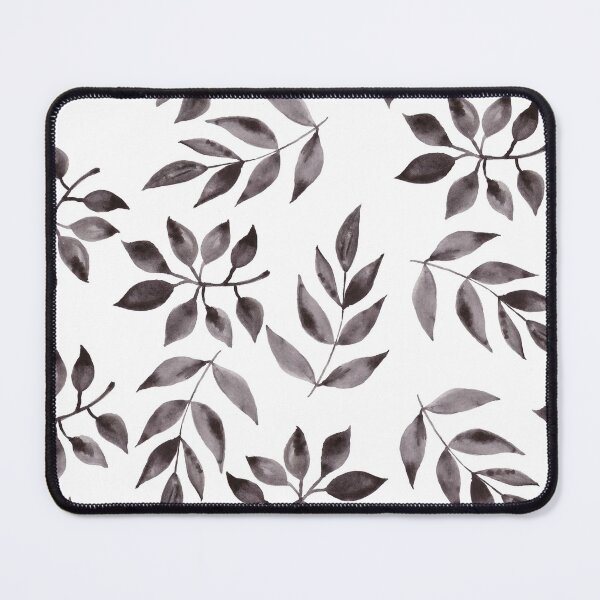 Item preview, black white watercolor leaves designed and sold by haroulita.