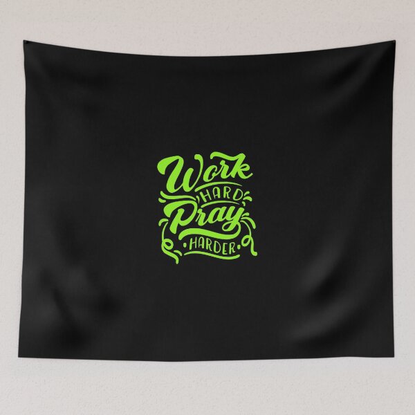 Item preview, Work Hard Pray Harder Motivational Quote designed and sold by Open Canvas.