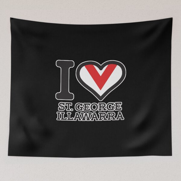 Item preview, “I love St. George Illawarra Dragons” Apparels, Merchandise, T Shirts, Leggings, Skirt, Mask, Apron, Bags designed and sold by Ink Inc.