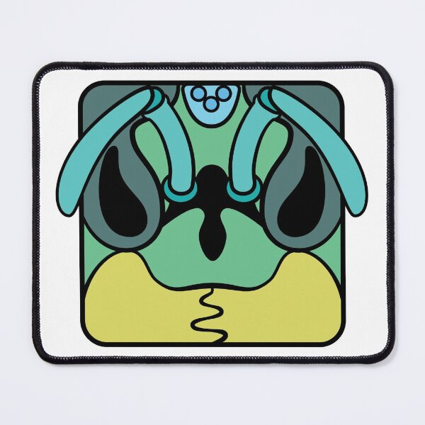 Item preview, Wasp cartoon head square (green)  designed and sold by TiffanyYau.